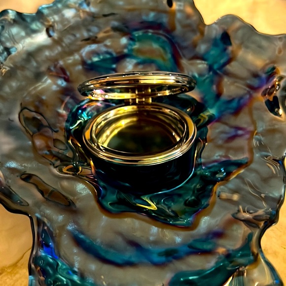 Austrian Crystal Owl Necklace & Glitter Mirror Compact - Picture 3 of 4